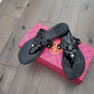 Tory Burch Miller Patent Leather Thong Sandals